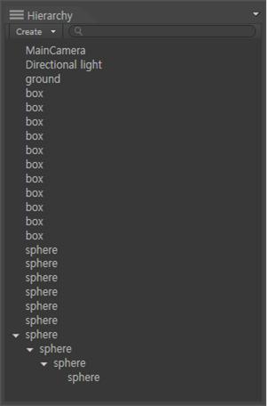 그림 23 Hierarchy Window 구성