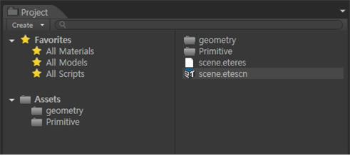 그림 24 Project Window 구성
