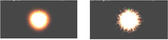 그림 58 PRESET_BOME 효과 및 텍스쳐 변경시 예시 화면