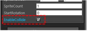 그림 62 Particle 충돌 효과 Enable